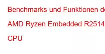 Benchmarks und Funktionen der AMD Ryzen Embedded R2514 CPU