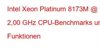 Intel Xeon Platinum 8173M @ 2,00 GHz CPU-Benchmarks und Funktionen