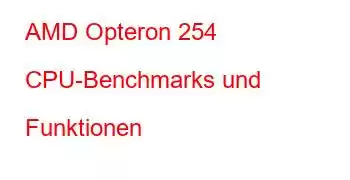 AMD Opteron 254 CPU-Benchmarks und Funktionen