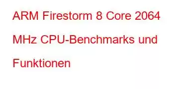 ARM Firestorm 8 Core 2064 MHz CPU-Benchmarks und Funktionen