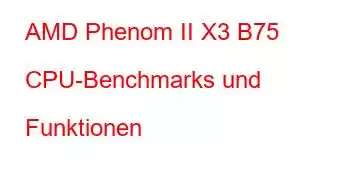 AMD Phenom II X3 B75 CPU-Benchmarks und Funktionen