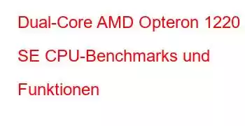 Dual-Core AMD Opteron 1220 SE CPU-Benchmarks und Funktionen