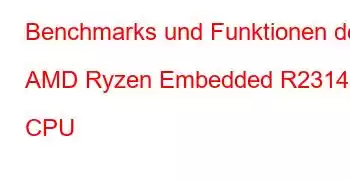 Benchmarks und Funktionen der AMD Ryzen Embedded R2314 CPU