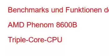 Benchmarks und Funktionen der AMD Phenom 8600B Triple-Core-CPU