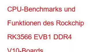 CPU-Benchmarks und Funktionen des Rockchip RK3566 EVB1 DDR4 V10-Boards