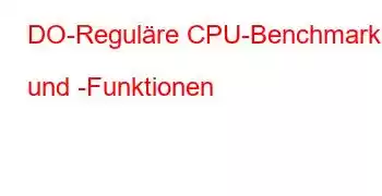 DO-Reguläre CPU-Benchmarks und -Funktionen