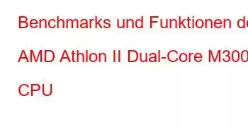 Benchmarks und Funktionen der AMD Athlon II Dual-Core M300 CPU