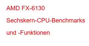 AMD FX-6130 Sechskern-CPU-Benchmarks und -Funktionen