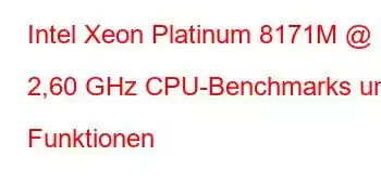 Intel Xeon Platinum 8171M @ 2,60 GHz CPU-Benchmarks und Funktionen