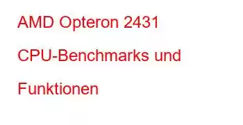 AMD Opteron 2431 CPU-Benchmarks und Funktionen